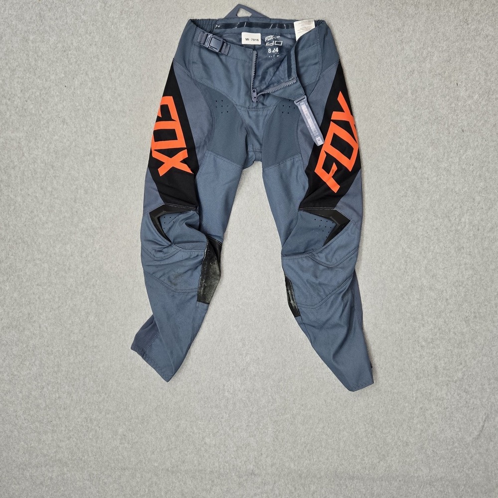 Fox Racing Revn Boy Pants 8/24 Gray Colorblock Motocross Dirt Bike Off Road